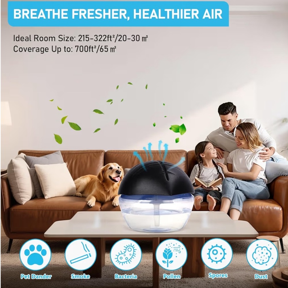 Air Purification & Humidifer-Hydro Purification Technology-5 Fragrances Included - Picture 8 of 16